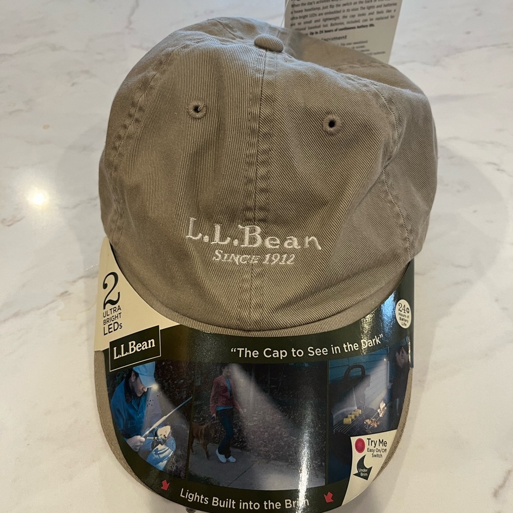 LL Bean Lighted Baseball Cap. If you need to walked the dog at this is for you.
